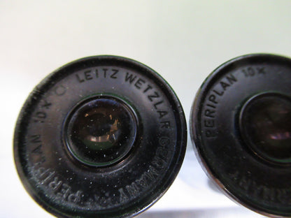 LEITZ WEZTLAR PAIR EYEPIECES 10X OPTICS MICROSCOPE PART AS PICTURED X4-A-34