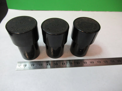 SPENCER AO EMPTY LOT PLASTIC OBJECTIVE CANS MICROSCOPE PART AS PICTURED  X2-A-84
