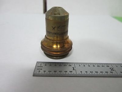 Antique Vintage Brass Bausch Objective Microscope Optics
