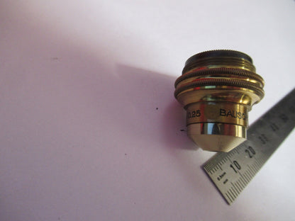 ANTIQUE BRASS BAUSCH LOMB 16mm OBJECTIVE MICROSCOPE PART AS PICTURED Q2-42