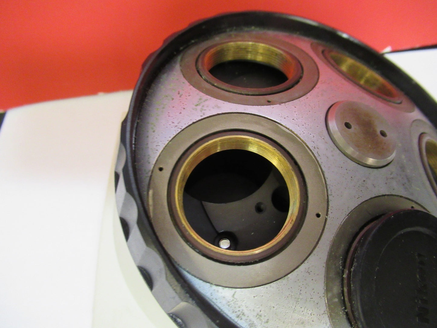 NIKON ECLIPSE E-400 JAPAN NOSEPIECE FAIR MICROSCOPE PART AS PICTURED T5-A-02