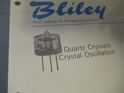 VINTAGE BROSCHÜRE C/AR BLILEY ELECTRIC QUARZKRISTALL-FREQUENZREGLER WIE ABBILDUNG
