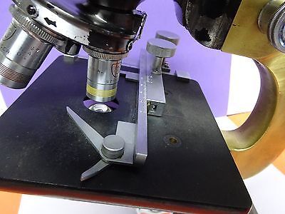 BRASS MICROSCOPE SPENCER ANTIQUE AMERICAN OPTICS &IL-2-20