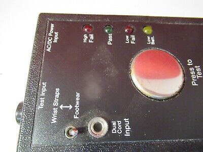 ESD TESTER PMT-872A WRIST STRAP FOOTWEAR CHECKER STATIC AS PICTURED &8-B-43