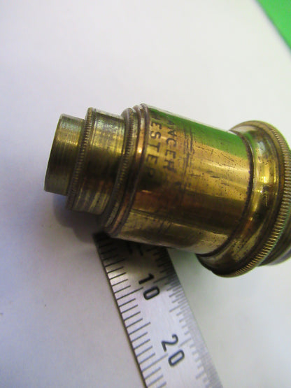 JP DANCER ANTIQUE BRASS OBJECTIVE MICROSCOPE PART AS PICTURED X6-A-94