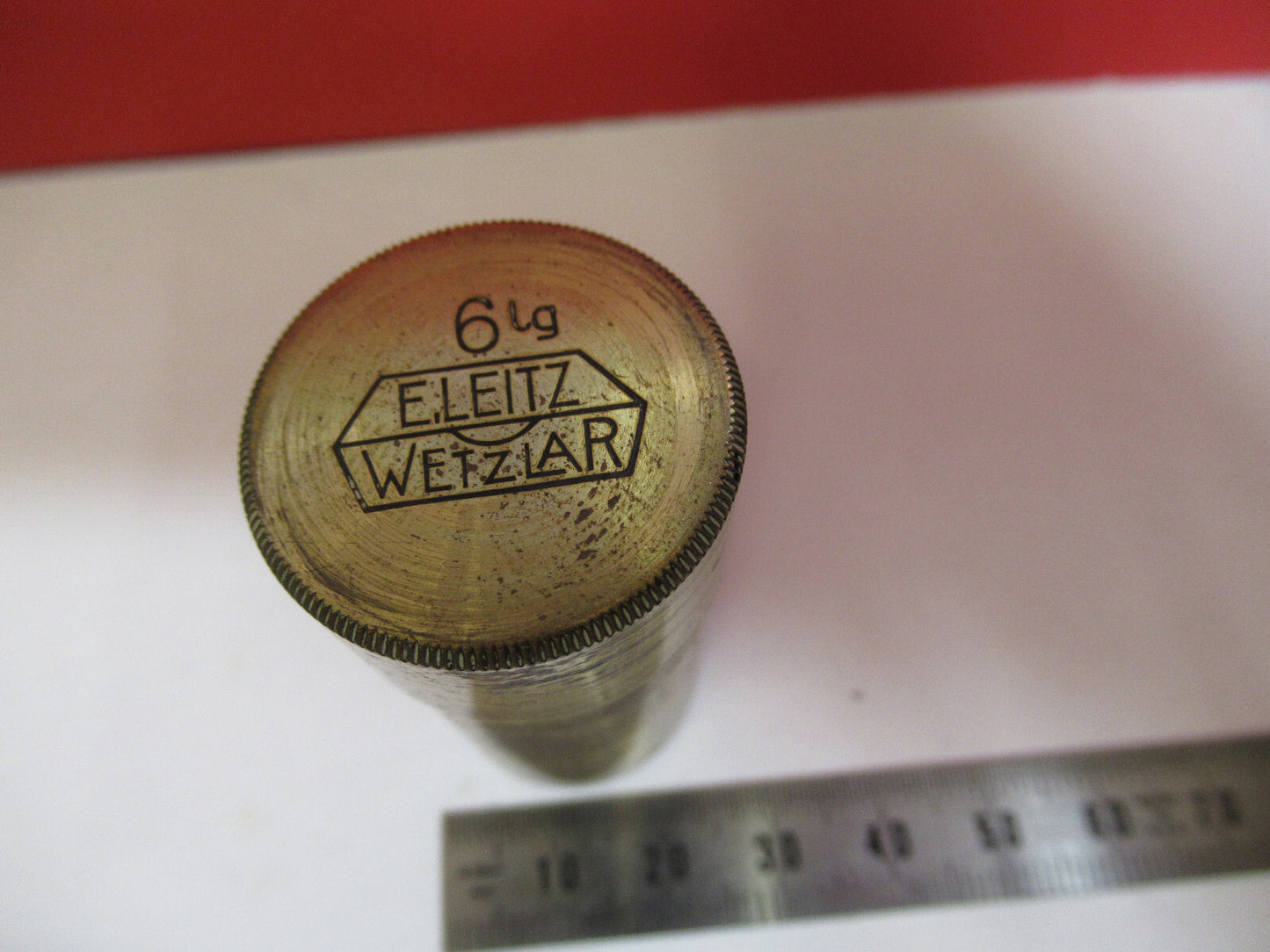 ANTIQUE BRASS ERNST LEITZ GERMANY EMPTY OBJECTIVE CANISTER AS PICTURED Y5-A-16