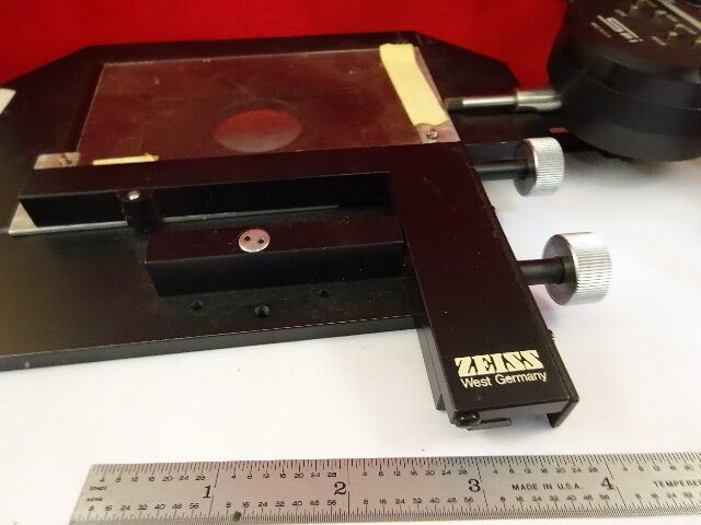 ZEISS GERMANY STAGE SPI MICROMETER SPECIMEN TABLE MICROSCOPE PART &79-24