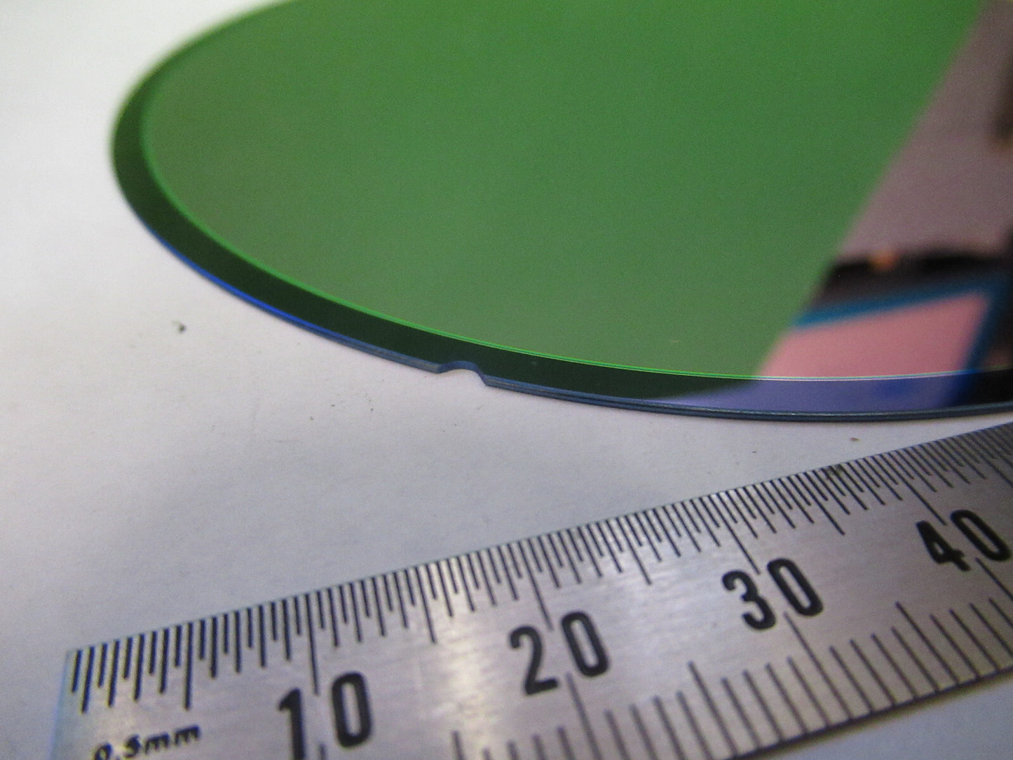 SILICON WAFER SINGLE CRYSTAL 5" DIAMETER COATED AS PICTURED &S8-A-59