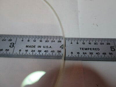 OPTICAL GLASS ROUND PLATE 4" DIAMETER LASER OPTICS AS PICTURED &FT-5-108