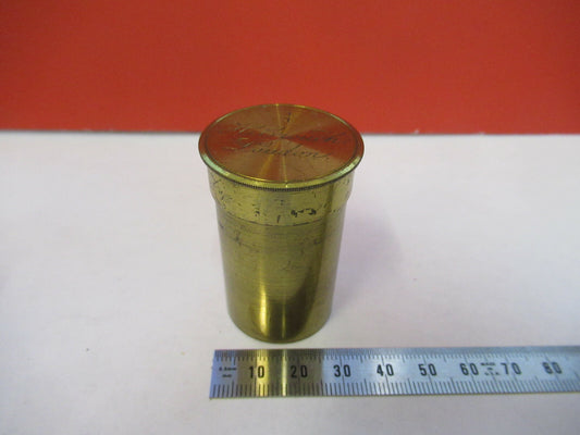 Crouch Empty Canister Antique Brass Objective Microscope