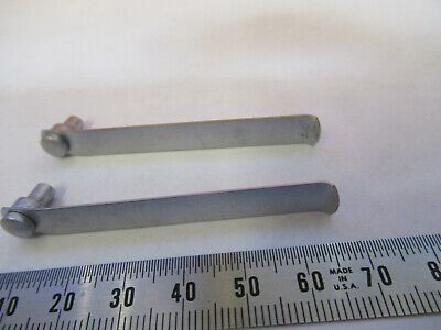 PAIR of CLIPS STAGE MICROSCOPE PART AS PICTURED &H1-B-32