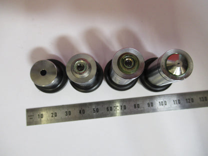 LOT 4ea OBJECTIVE OLYMPUS JAPAN OPTICS  MICROSCOPE PART AS PICTURED S3-B-51