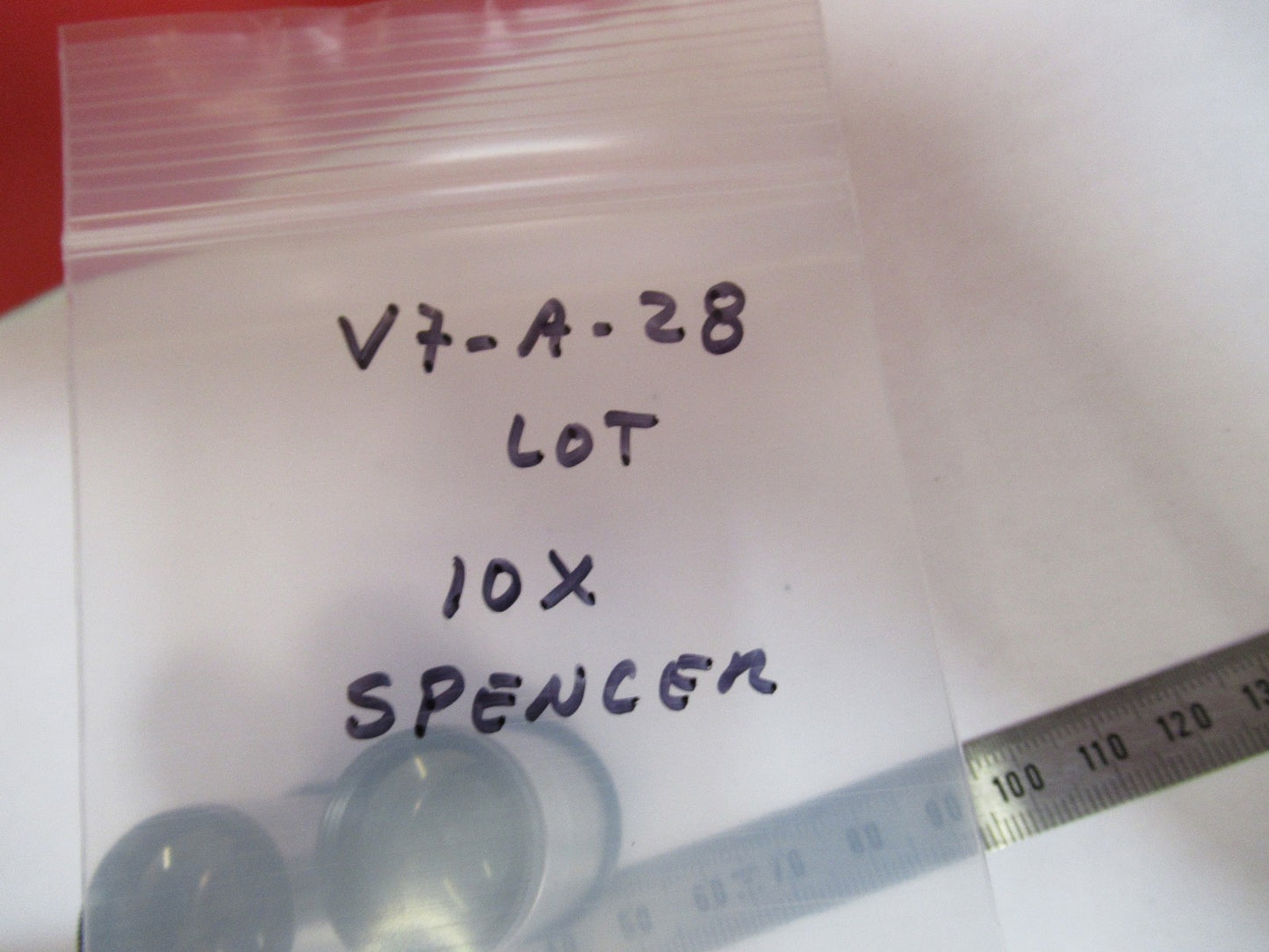 PAIR ANTIQUE SPENCER 10X WF EYEPIECE OCULAR MICROSCOPE PART As Pictured V7-A-28