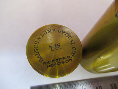 EMPTY BAUSCH LOMB BRASS OBJECTIVE CANISTER MICROSCOPE PART AS PICTURED Y1-A-40