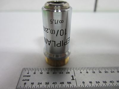 MICROSCOPE PART OBJECTIVE ZEISS GERMANY EPIPLAN 10X OPTICS AS IS BIN#L2-30