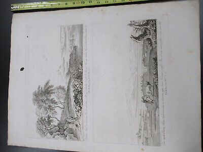 ANTIQUE ETCHING ITALIA ROME CIRCA 1810 GASPARD DUGHET PIETRO PARBONI AS PIC x