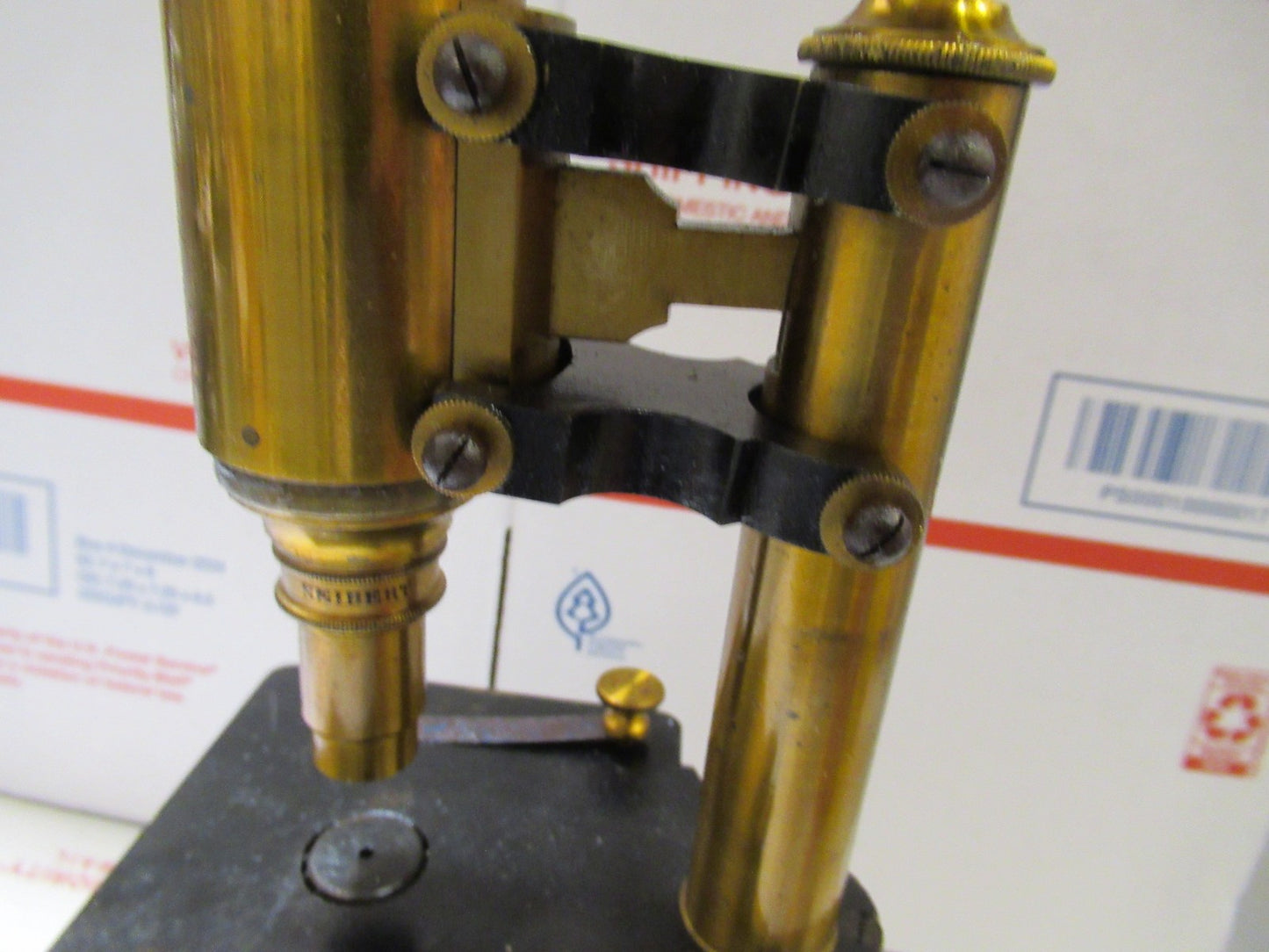 BRASS ANTIQUE SEIBERT GERMANY RARE MICROSCOPE  AS PICTURED LOB-PARYLE