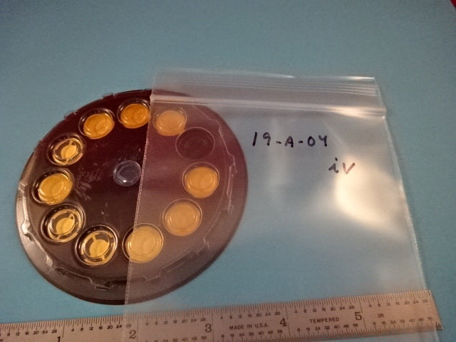 QUARTZ MONITOR CRYSTALS 6 MHz PL-CX GOLD PLATED EVAPORATION SENSOR #19-A-04