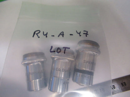 LOT 3 ea OBJECTIVES SPENCER AO MICROSCOPE PART AS PICTURED &R4-A-47