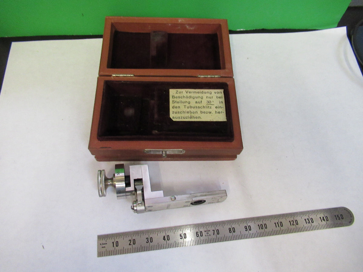 ERNST LEITZ GERMANY BEREK COMPENSATOR MICROSCOPE PART AS PICTURED B7-B-17