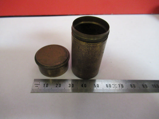 Antique Brass Empty Objective Can Ernst Leitz Microscope Part