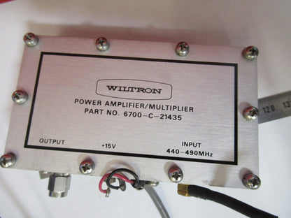 AMPLIFIER SAMPLER 6700-C-21435 MICROWAVE RF FREQUENCY GHz WILTRON AS PIC T7-A-35