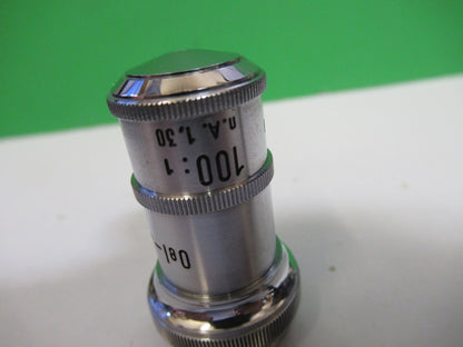 SEIBERT WETZLAR 100X GERMANY OBJECTIVE LENS MICROSCOPE PART AS PICTURED U9-A-18