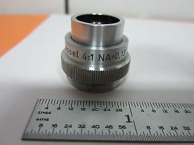 MIKROSKOPTEIL OBJEKTIV HERTEL KASSEL 4X OPTICS AS IS BIN#K9-47-A