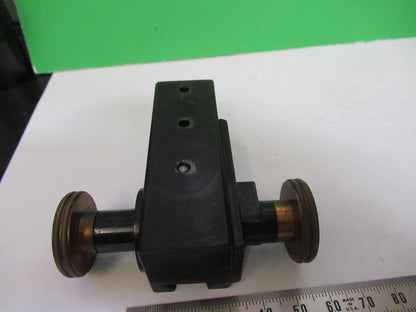 ANTIQUE BAUSCH LOMB MICRO STAGE KNOBS BRASS MICROSCOPE PART AS PICTURED S7-A-08