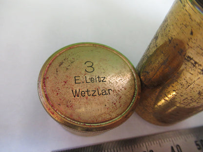 ANTIQUE BRASS ERNST LEITZ GERMANY EMPTY OBJECTIVE CANISTER AS PICTURED &G2-A-47