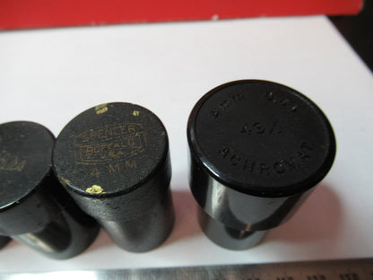 ANTIQUE LOT OBJECTIVE CANISTERS MICROSCOPE PART OPTICS AS PICTURED X3-B-63