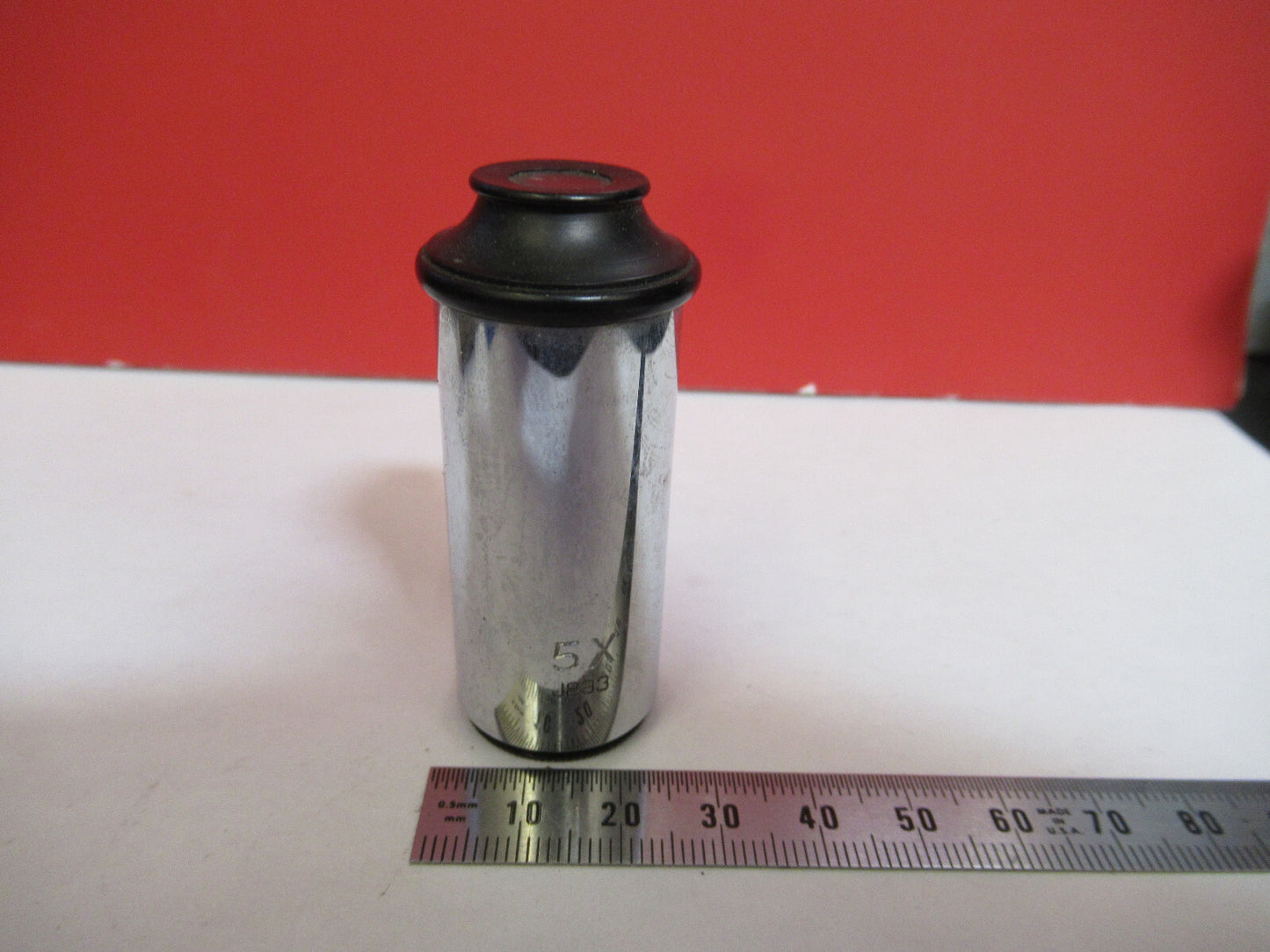 ANTIQUE AO SPENCER 5X LENS OCULAR EYEPIECE MICROSCOPE PART AS PICTURED T9-A-21