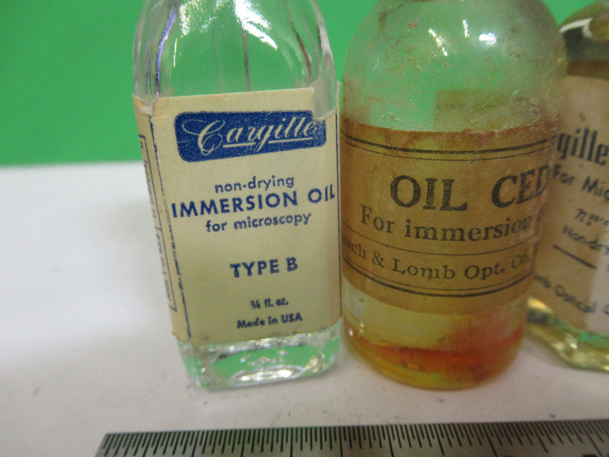 Lot Immersion Oil Bottle Bausch & Lomb Antique Microscope Part