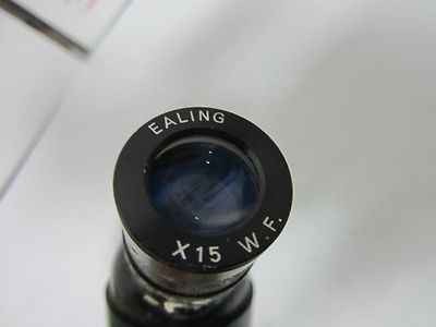 OPTISCHES MIKROSKOP TEIL PTI ENGLAND EALING 15X OPTICS BIN#G8-L-05