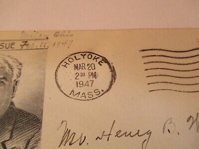 THOMAS ALVA EDISON 1947 ISSUE POSTAL STAMP ENVELOPE AS PICTURED &2-DT