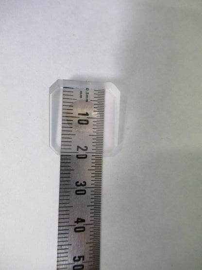 OPTICAL GLASS TRUNCATED BEAM SPLITTER CIRCLE OPTICS AS PICTURED U8-A-73