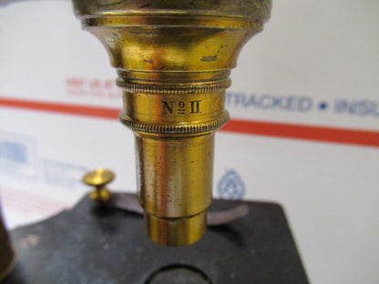BRASS ANTIQUE SEIBERT GERMANY RARE MICROSCOPE  AS PICTURED LOB-PARYLE