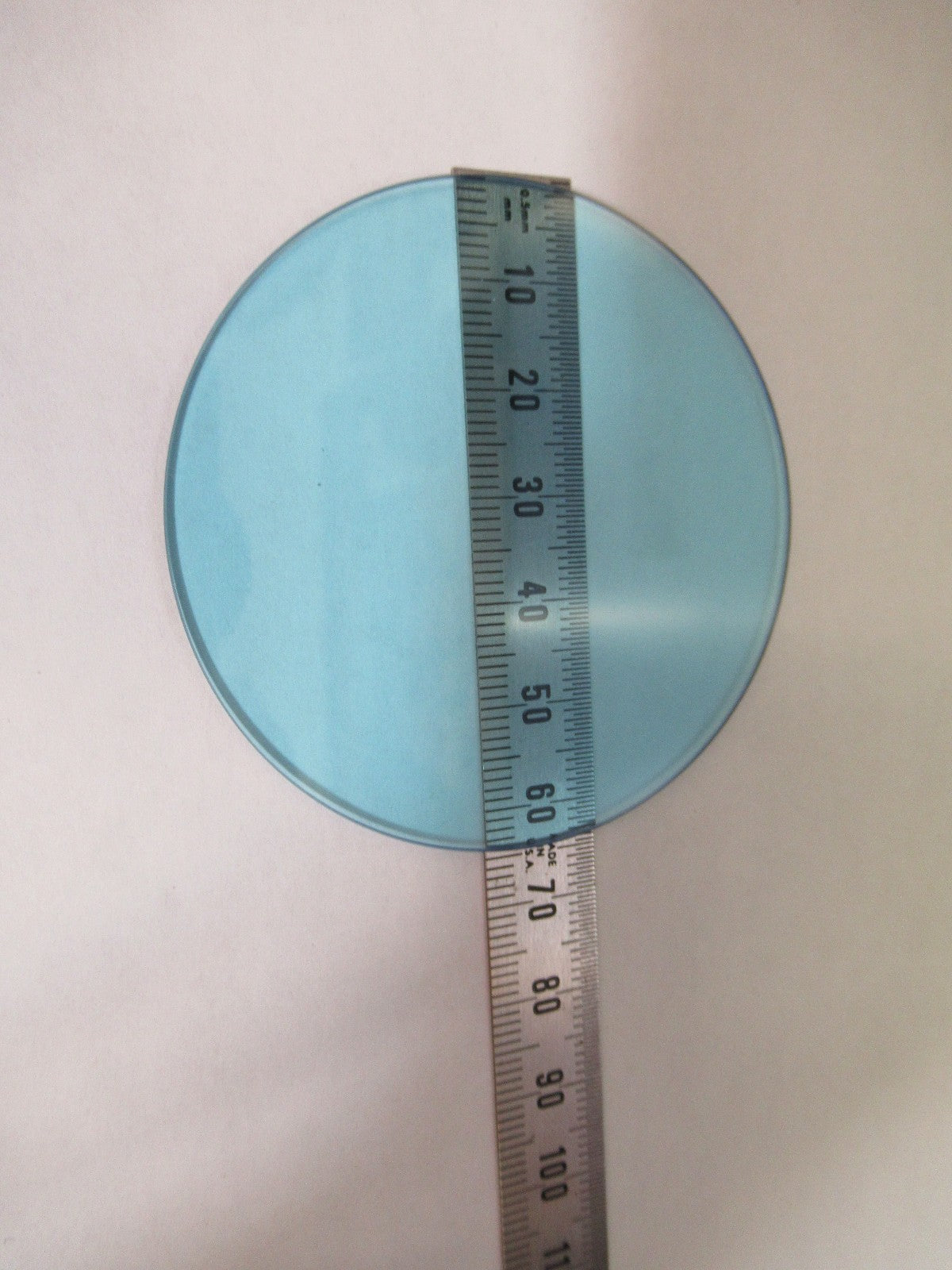 OPTICAL MICROSCOPE FILTER CLEAR BLUE SCHOTT OPTICS AS PICTURED T5-A-81