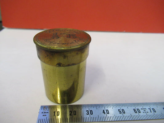 Stanleys Empty Canister Antique Brass Objective Microscope