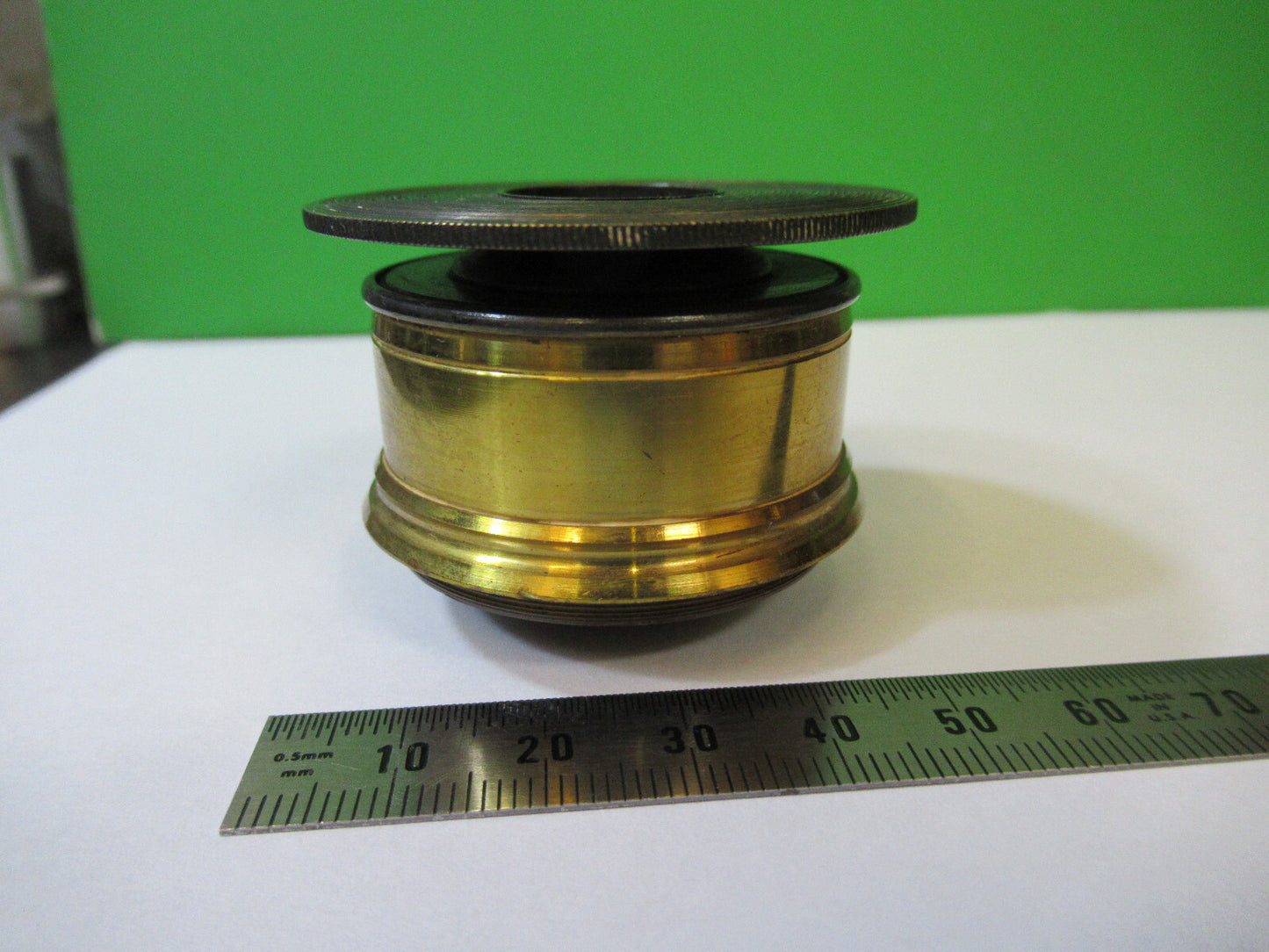 Antique Brass Crouch UK Polarizer Pol Lens Microscope Part