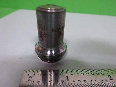 MIKROSKOPTEIL OBJEKTIV VINTAGE BAKER LONDON 1/6" OPTIK WIE BESEHEN BIN#H7-A-19