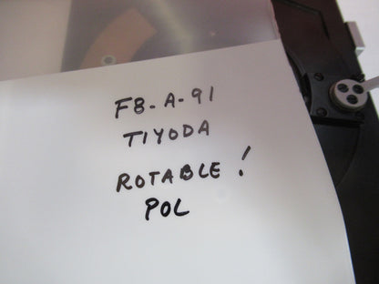 Tiyoda Japan Pol Stage Xy Table Rotable Microscope Part