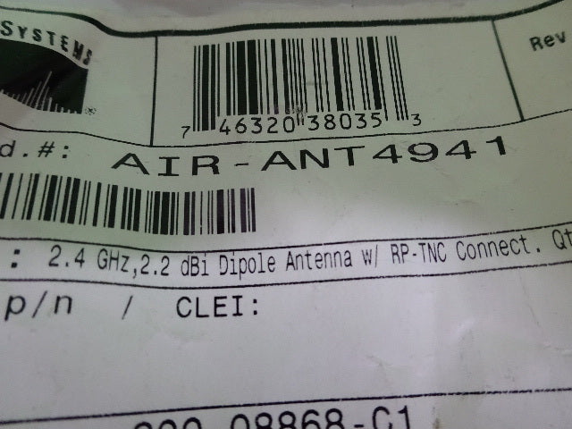 CISCO 2.4 GHz DIPOLE ANTENNA FREQUENCY RF MICROWAVE  AS IS #7B