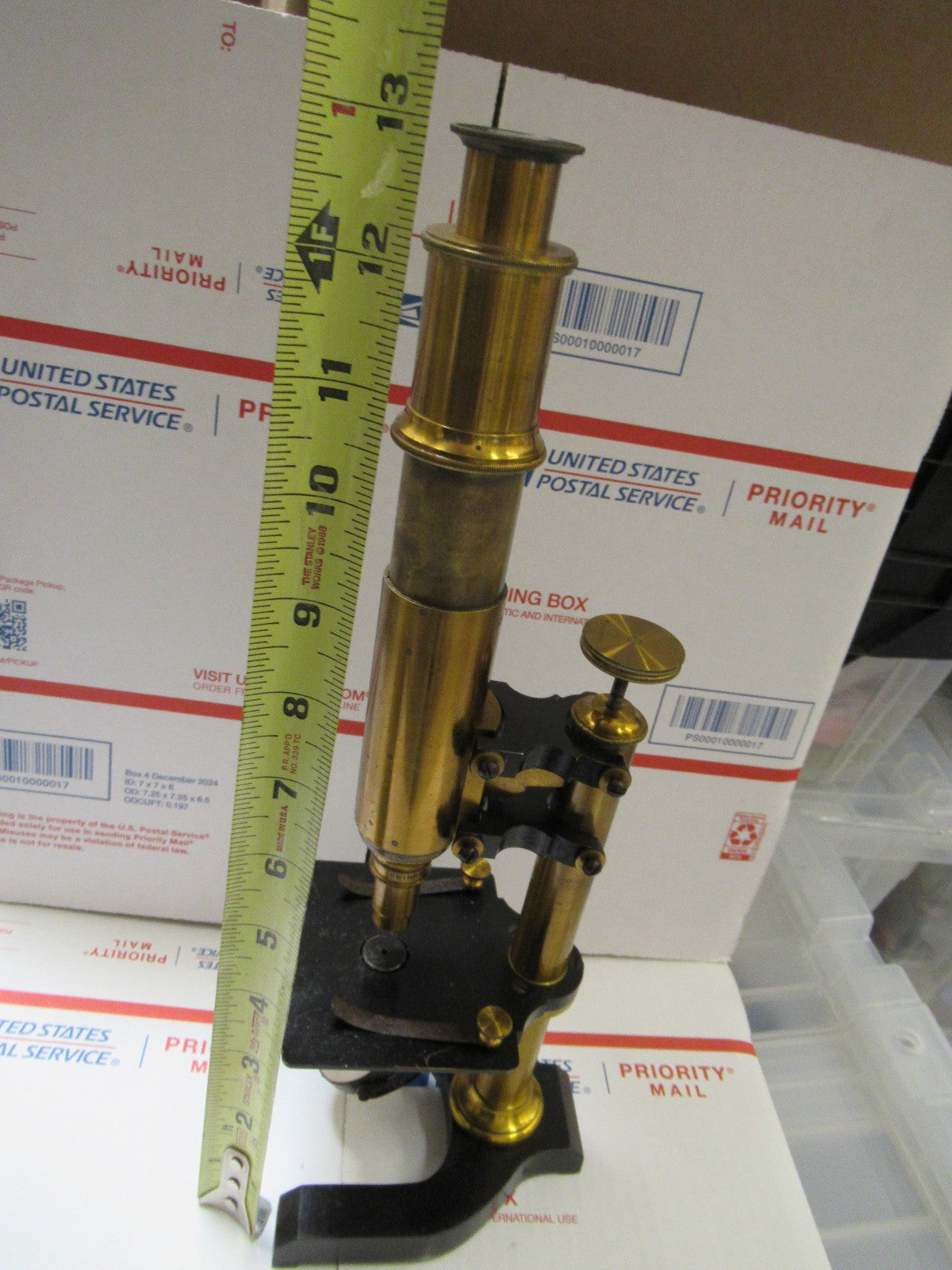 BRASS ANTIQUE SEIBERT GERMANY RARE MICROSCOPE  AS PICTURED LOB-PARYLE