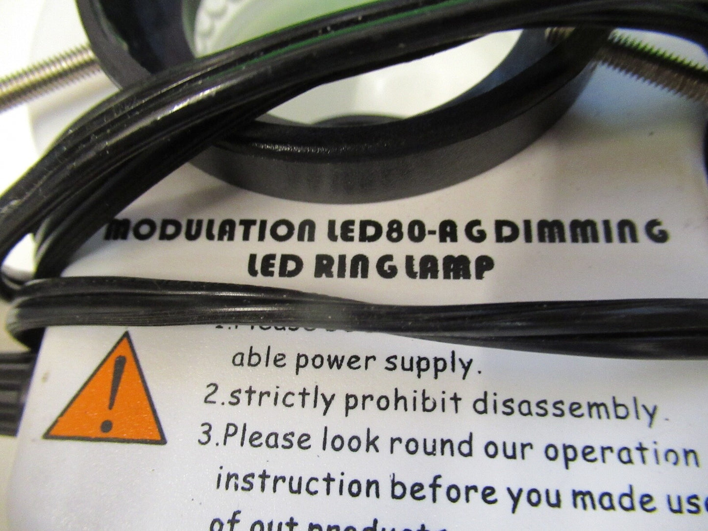 LED RING LAMP STEREO ILLUMINATOR OPTICS MICROSCOPE PART AS PICTURED &15-A-34