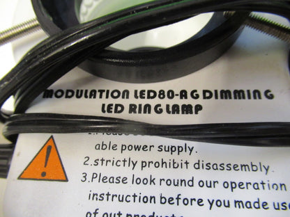 LED RING LAMP STEREO ILLUMINATOR OPTICS MICROSCOPE PART AS PICTURED &15-A-34
