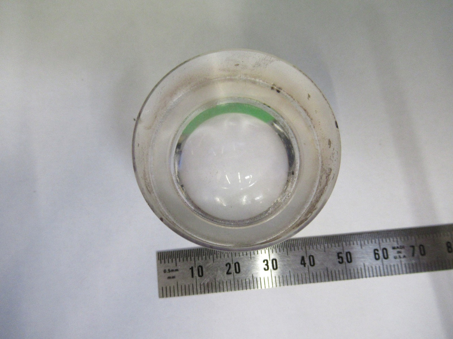 OPTICAL PLANO CONCAVE LENS THICK GLASS MIL SPEC OPTICS AS PICTURED V3-A-08