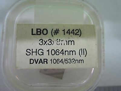 OPTICAL CSK NON LINEAR CRYSTAL NLO LBO TYPE 3x3x8 mm LASER OPTICS BIN#T1-28