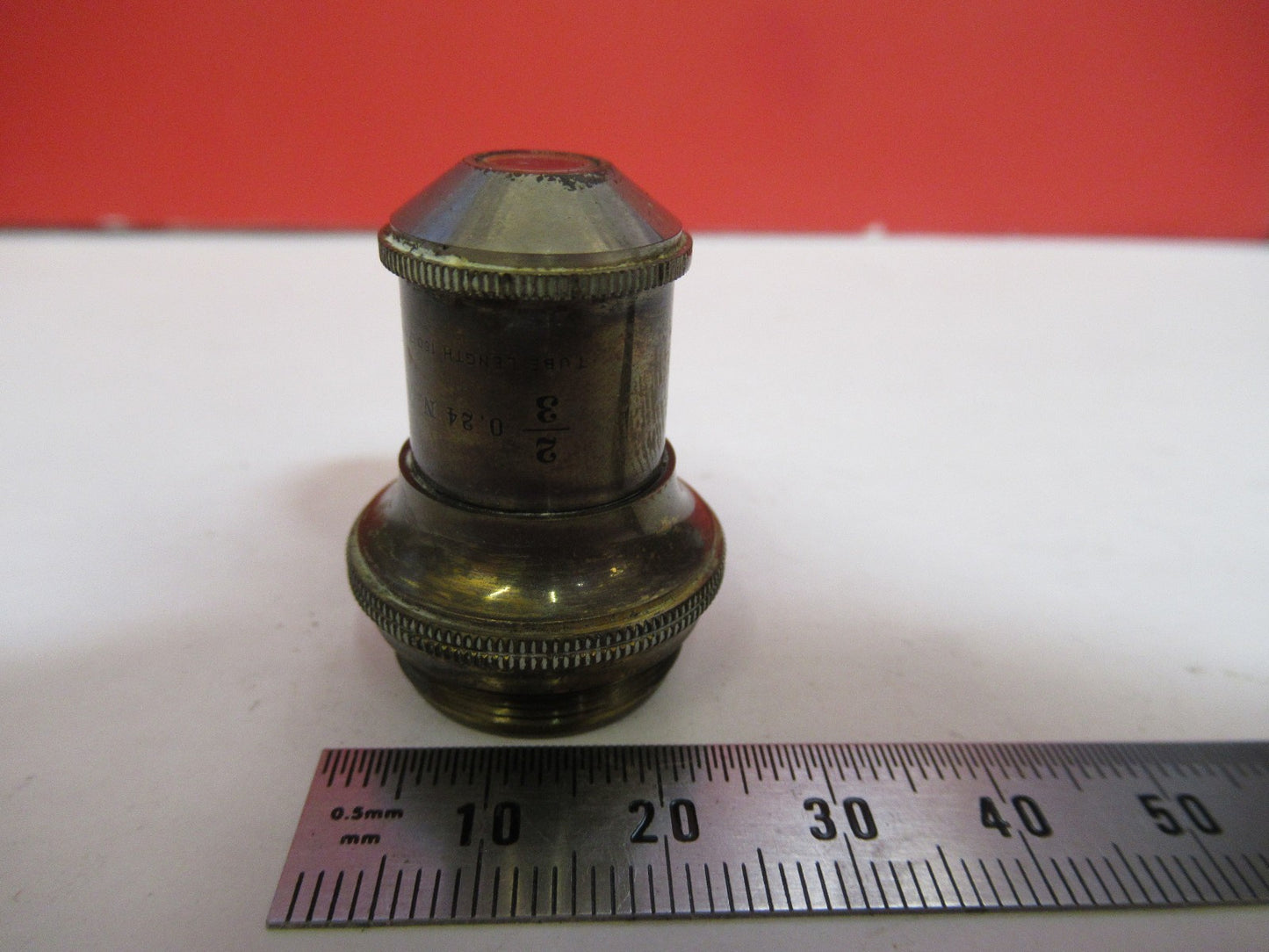 ANTIQUE BRASS BAUSCH LOMB 2/3 OBJECTIVE LENS MICROSCOPE PART AS PICTURED T5-A-31