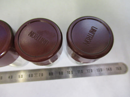 LOT EMPTY PLASTIC OBJECTIVE CANS UNITRON  MICROSCOPE PART AS PICTURED U8-A-06